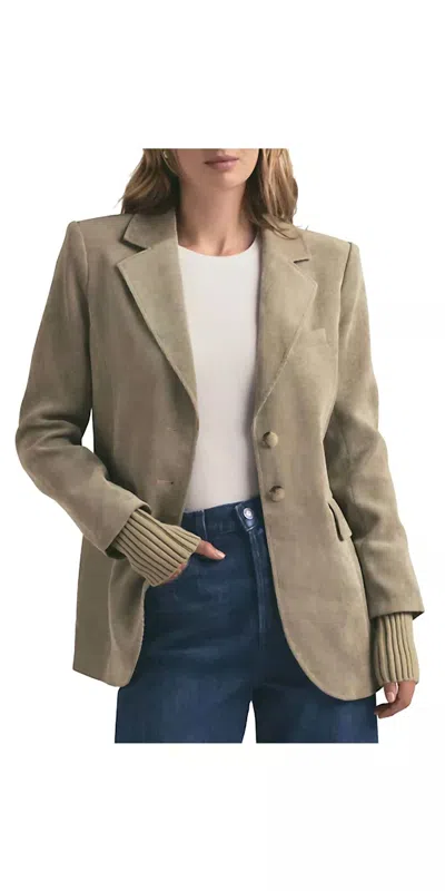 Favorite Daughter The City Corduroy Blazer In Eucalyptus In Multi