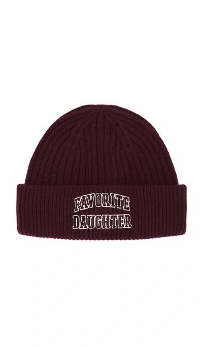 Favorite Daughter The Classic Logo Beanie In Brown
