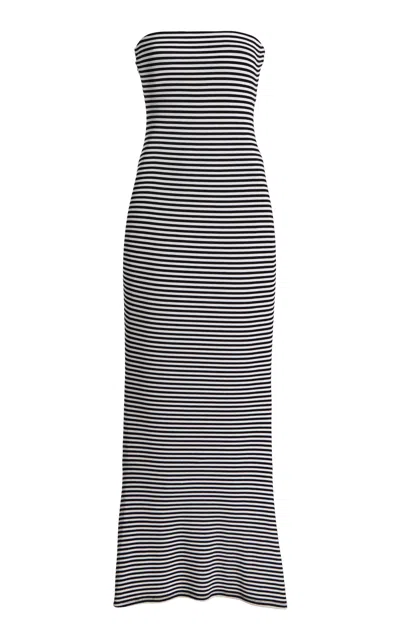 Favorite Daughter The Clean Slate Striped Maxi Dress In Black