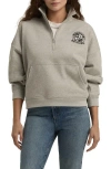 Favorite Daughter The Coaches Half-zip Sweatshirt In Heather Grey