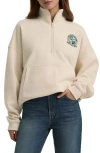 Favorite Daughter The Coaches Half-zip Sweatshirt In Ivory