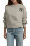 Favorite Daughter Coaches Crew Neck Sweatshirt In Grey In Heather Grey