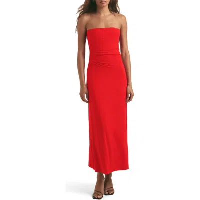 Favorite Daughter The Colette Strapless Dress In Pomodoro