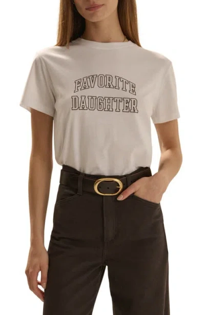 Favorite Daughter The Collegiate Classic Graphic T-shirt In White