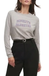 Favorite Daughter The Collegiate Crop T-shirt In Gray