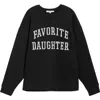 Favorite Daughter The Collegiate Embroidered Graphic Sweatshirt In Black
