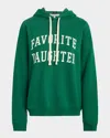 Favorite Daughter The Collegiate Graphic Hoodie In Emerald