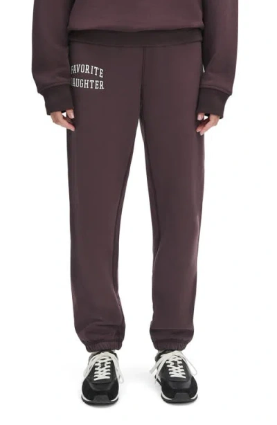 Favorite Daughter The Collegiate Joggers In Burgundy