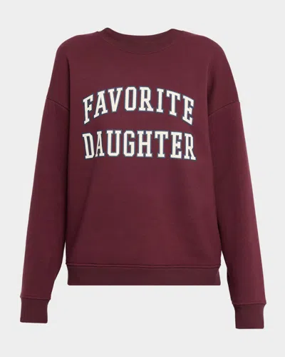 Favorite Daughter The Collegiate Logo Sweatshirt In Red
