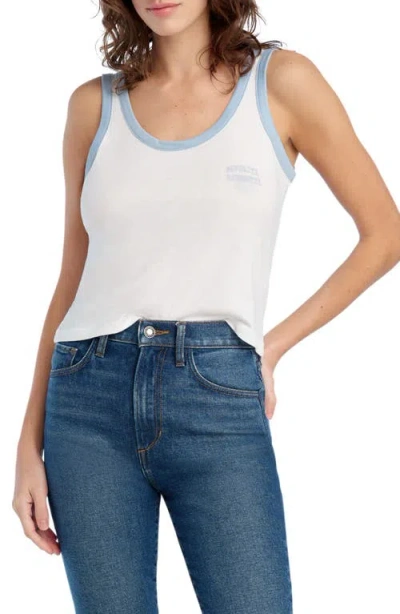 Favorite Daughter The Collegiate Ringer Graphic Tank In White