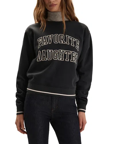 Favorite Daughter The Collegiate Sport Logo Sweatshirt In Black