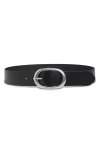 Favorite Daughter The Contour Leather Belt In Black