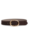 Favorite Daughter The Contour Suede Belt In Brown