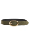 Favorite Daughter The Contour Suede Belt In Green