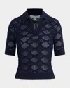 Favorite Daughter The Courtside Open Stitch Polo Sweater