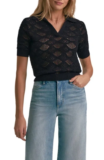 Favorite Daughter The Courtside Open Stitch Polo Sweater