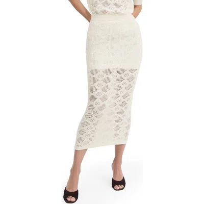Favorite Daughter The Courtside Pattern Maxi Sweater Skirt In White