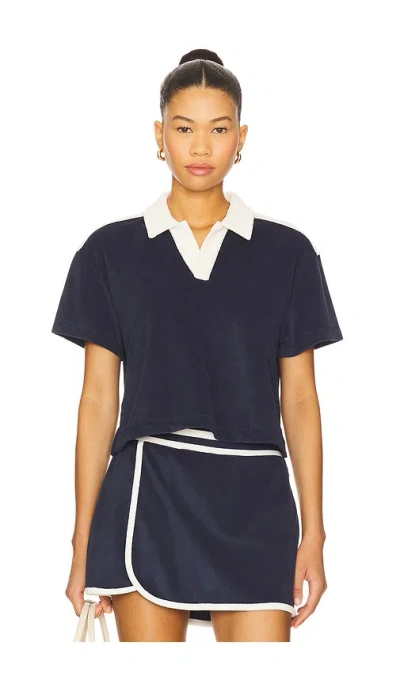 Favorite Daughter The Crop Beach Shirt In Multi