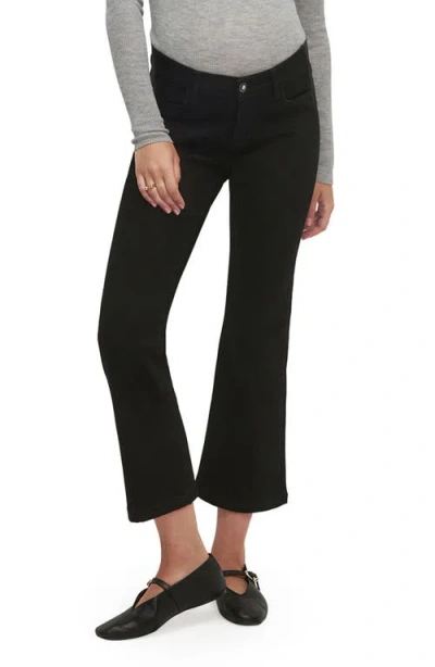 Favorite Daughter The Crop Bootcut Mama Maternity Jeans In Black