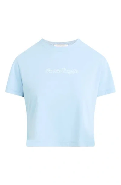 Favorite Daughter The Crop Varsity T-shirt In Blue