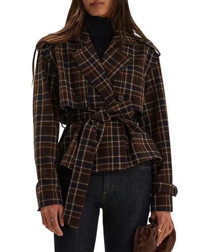 Favorite Daughter The Cropped Charles Tie Waist Jacket In Multi