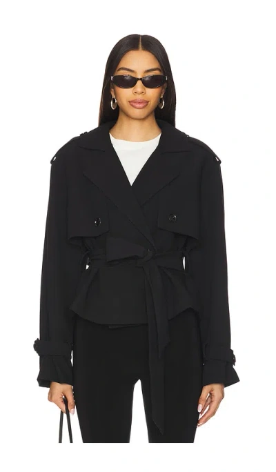 Favorite Daughter The Cropped Charles Trench In Black