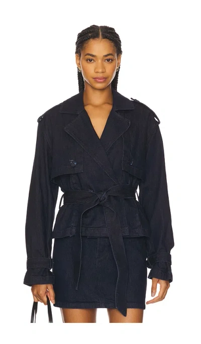 Favorite Daughter The Cropped Charles Trench In Black