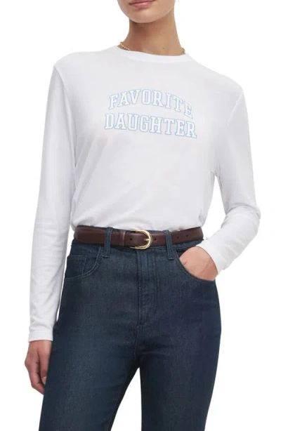Favorite Daughter The Cropped Collegiate Long Sleeve Graphic T-shirt In Multi