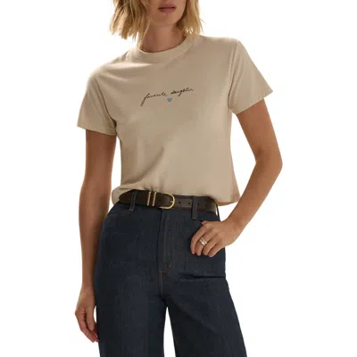 Favorite Daughter The Cropped Signature T-shirt In Neutral