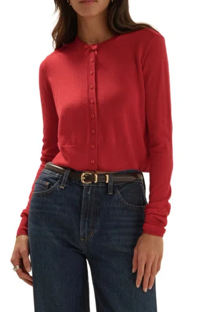 Favorite Daughter The Curtsey Wool Cardigan In Red