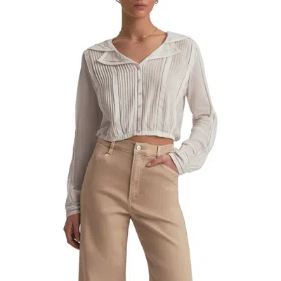 Favorite Daughter The Daisy Pintuck Top In White