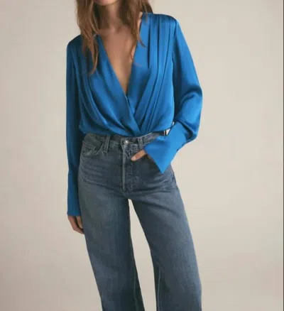 Favorite Daughter The Date Blouse In Sapphire In Blue