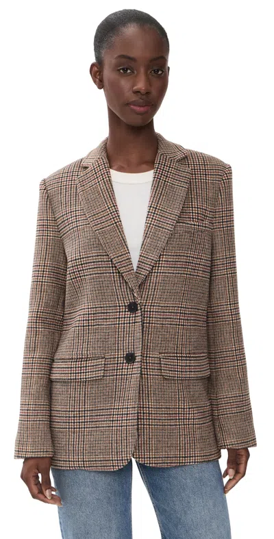 Favorite Daughter The Dean Blazer Brown Glen Plaid