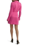 Favorite Daughter The Dinner Party Long Sleeve Minidress In Flamingo