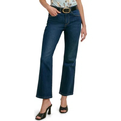 Favorite Daughter The Dot Mid Rise Straight Ankle Jeans In Blue
