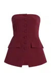 Favorite Daughter The Dream Phoebe Bustier Top In Burgundy