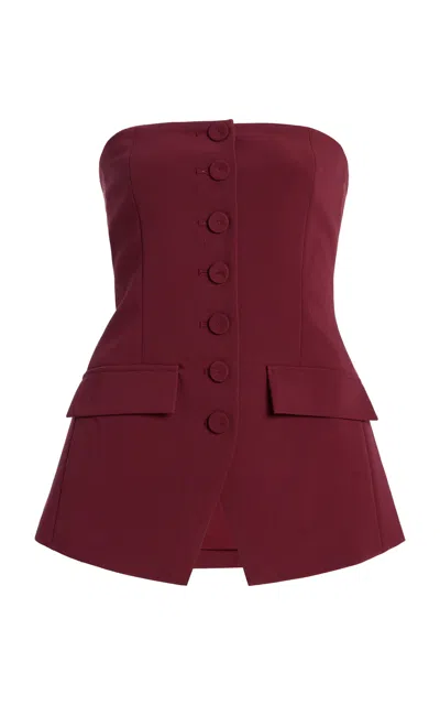 Favorite Daughter The Dream Phoebe Bustier Top In Burgundy