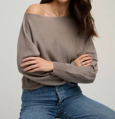 Favorite Daughter The Effortless Sweater In Soft Taupe In Gray