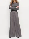 Favorite Daughter The Effortless Wide Leg Pant In Grey Shadow In Gray