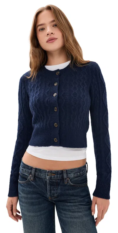 Favorite Daughter The Eleanor Cardigan Navy In Blue