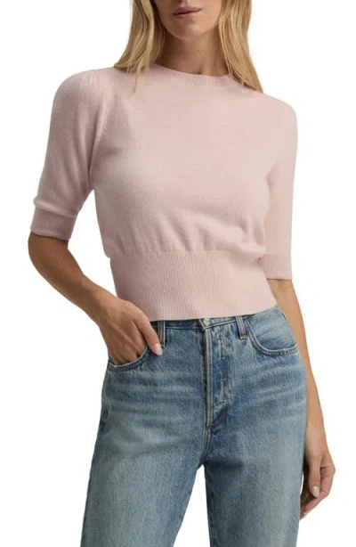 Favorite Daughter The Elena Elbow Sleeve Cashmere Sweater In Pale Pink
