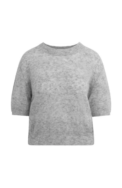 Favorite Daughter The Eliza Short Sleeve Sweater In Heather Grey