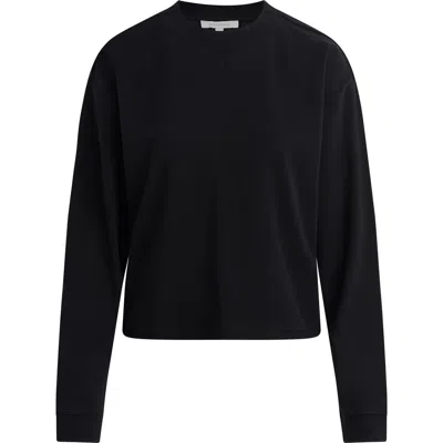 Favorite Daughter The Everyday Long Sleeve Cotton T-shirt In Black