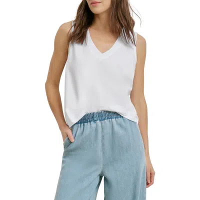 Favorite Daughter The Everyday Organic Cotton V-neck Tank In White