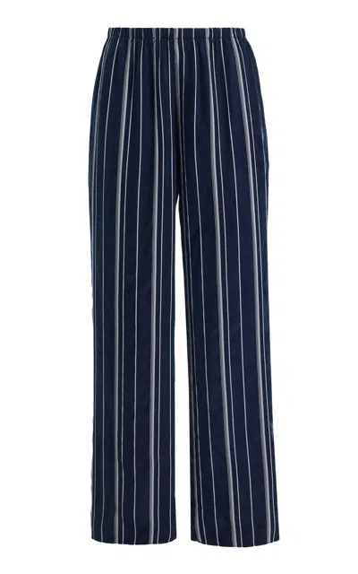 Favorite Daughter The Everything Striped Wide Leg Pants In Blue