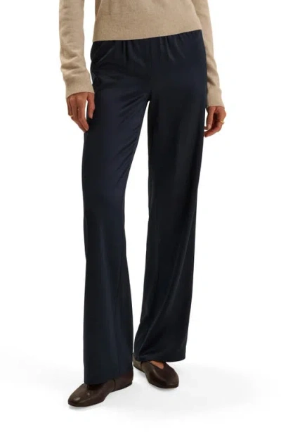 Favorite Daughter The Everything Silk Blend Pants In Navy