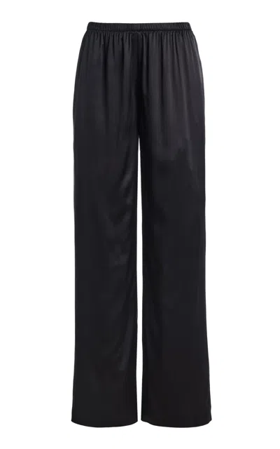 Favorite Daughter The Everything Silk-blend Wide-leg Pants In Black
