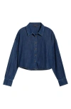 Favorite Daughter The Ex-boyfriend Crop Shirt In Blue