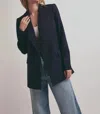 Favorite Daughter The Suits You Chalk Stripe Blazer In Blue