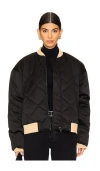 Favorite Daughter The Favorite Quilted Bomber Jacket In Black